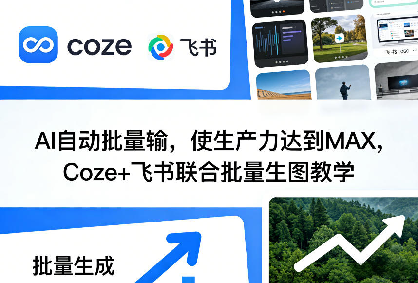 AI自动批量输，使生产力达到MAX，Coze+飞书联合批量生图教学-瀚洪创业网
