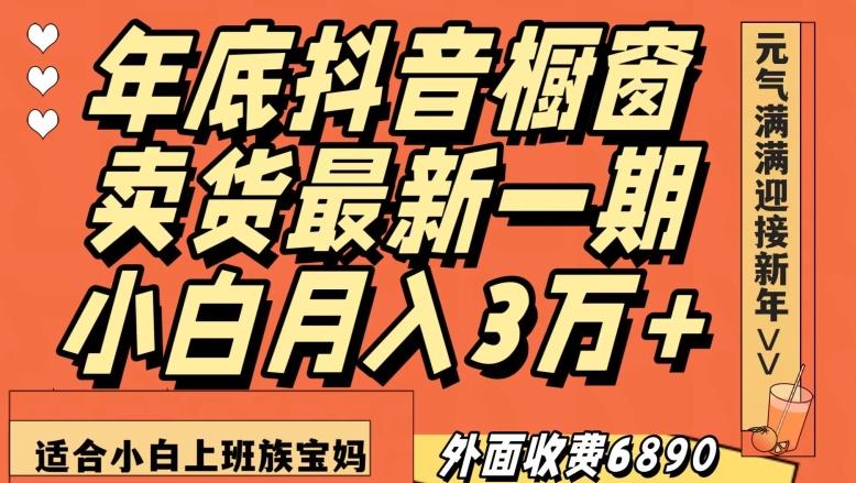 外面收费6890元年底抖音橱窗卖货最新一期，小白月入3万，适合小白上班族宝妈【揭秘】-瀚洪创业网