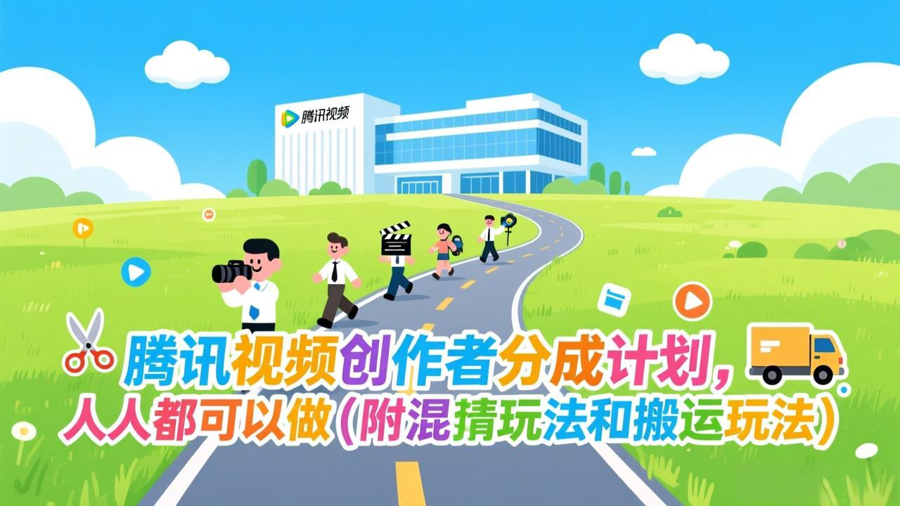 腾讯视频创作者分成计划，人人都可以做(附混剪玩法和搬运玩法-瀚洪创业网