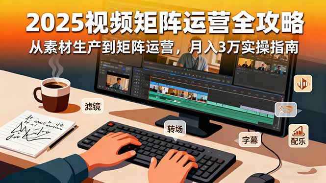 2025短视频矩阵运营全攻略：从素材生产到矩阵运营，月入3万实操指南-瀚洪创业网