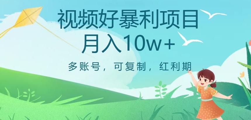 视频号暴利项目，多账号，可复制，红利期，月入10w+【揭秘】-瀚洪创业网