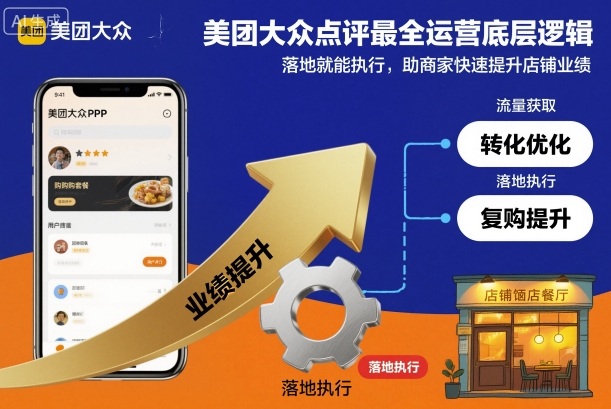 美团大众点评最全运营底层逻辑，落地就能执行，助商家快速提升店铺业绩-瀚洪创业网