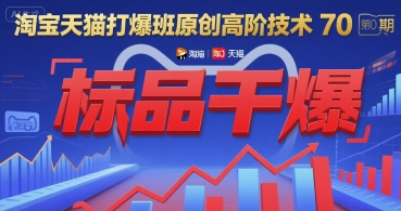 淘宝天猫打爆班原创高阶技术第70期：标品干爆-瀚洪创业网