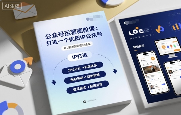 公众号运营高阶课，打造一个优质IP公众号-瀚洪创业网