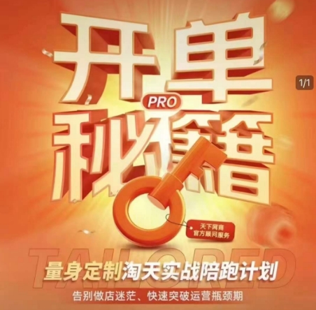 淘宝开单秘籍PRO，量身定制淘天实战陪跑计划，告别做店迷茫、快速突破运营瓶颈期(更新6月)-瀚洪创业网