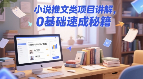 小说推文类项目讲解，0 基础速成秘籍-瀚洪创业网