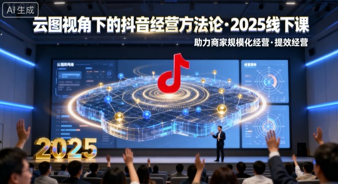 云图视角下的抖音经营方法论，2025线下课，助力商家规模化经营，提效经营(录音+字幕)-瀚洪创业网