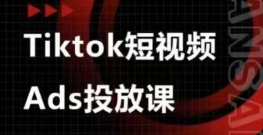 Ads视频投放课，tiktok短视频广告投放课-瀚洪创业网