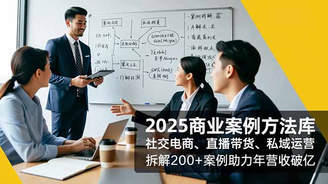 2025商业案例方法库，社交电商、直播带货、私域运营，拆解200+案例助力年营收破亿-瀚洪创业网