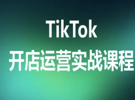TikTok开店运营实战课程，TK跨境电商实操全流程-瀚洪创业网