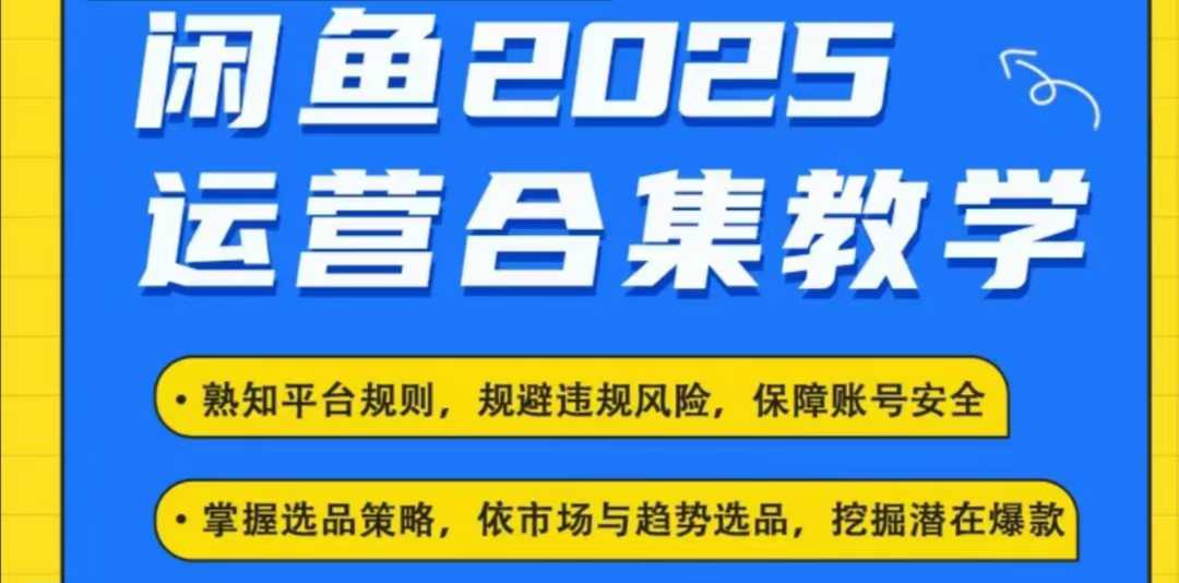 2025闲鱼电商运营全集，2025最新咸鱼玩法-瀚洪创业网