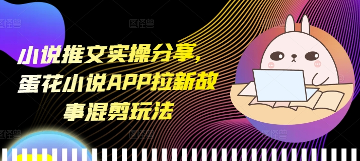 小说推文实操分享，蛋花小说APP拉新故事混剪玩法-瀚洪创业网