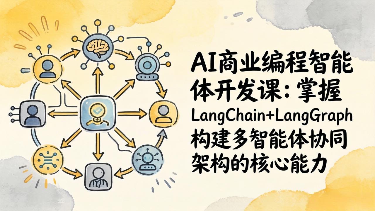 AI商业编程智能体开发课：掌握LangChain+LangGraph构建多智能体协同架构的核心能力-瀚洪创业网