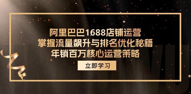 阿里巴巴1688店铺运营，掌握流量飙升与排名优化秘籍 年销百万核心运营策略-瀚洪创业网