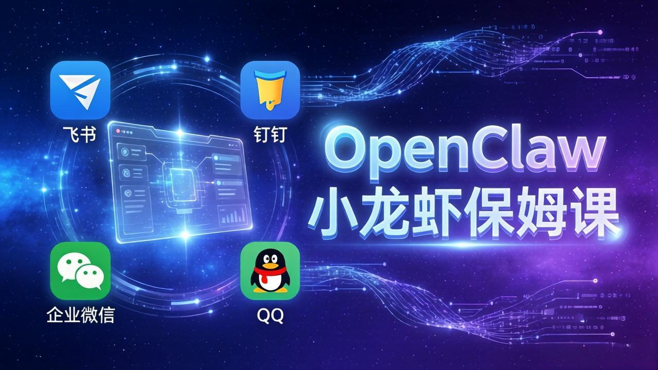 OpenClaw小龙虾保姆课： Windows/macOS/Linux/Docker全系统安装，飞书+钉钉+企业微信+QQ 全接入-瀚洪创业网
