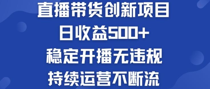 淘宝无人直播带货创新项目：日收益500+  稳定开播无违规  持续运营不断流【揭秘】-瀚洪创业网