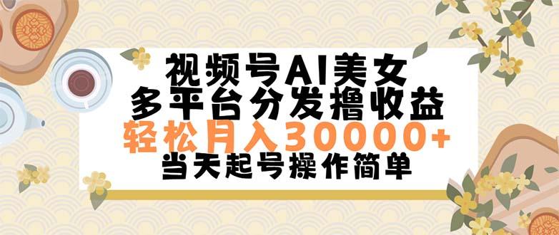 视频号AI美女，轻松月入30000+,操作简单轻松上手-瀚洪创业网