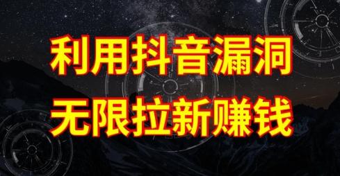利用抖音链接漏洞，无限拉新赚钱【漏洞原理+操作流程】【揭秘】-瀚洪创业网