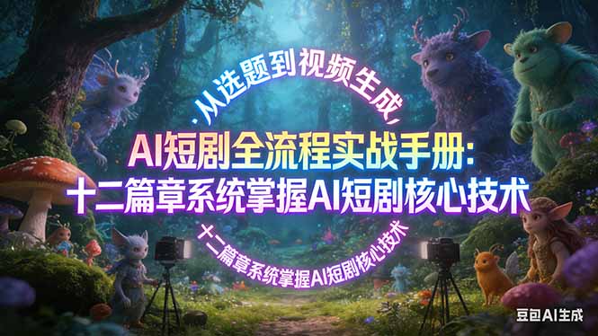 AI 短剧全流程实战手册：从选题到视频生成，十二篇章系统掌握 AI 短剧核心技术-瀚洪创业网