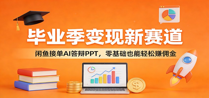 毕业季变现新赛道：闲鱼接单AI答辩PPT，零基础也能轻松赚佣金-瀚洪创业网