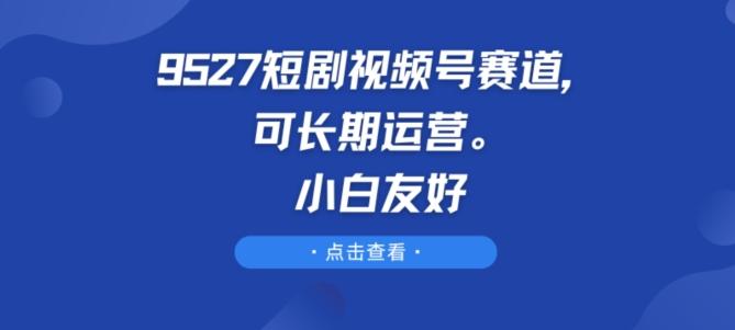 9527短剧视频号赛道，可长期运营，小白友好【揭秘】-瀚洪创业网