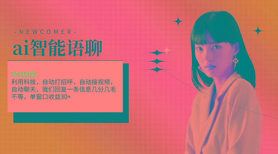 ai智能语聊，单窗口30+单机500+，无脑干！！！-瀚洪创业网