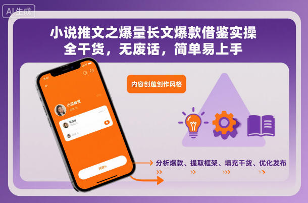 小说推文之爆量长文爆款借鉴实操，全干货，无废话，简单易上手-瀚洪创业网