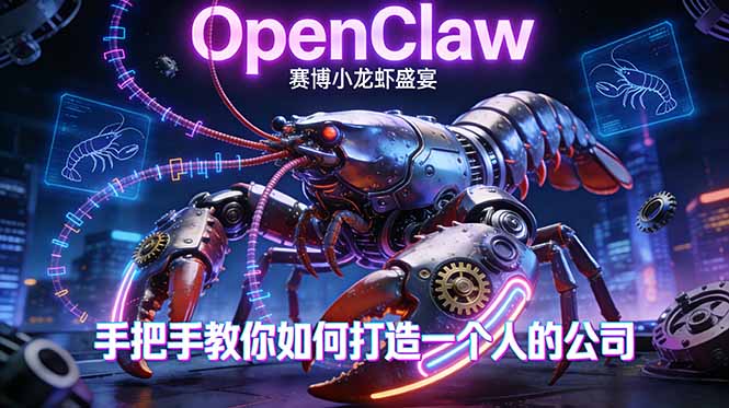 OpenClaw，小龙虾-从产品到爆款的成长之路，手把手教你如何打造一个人的公司-瀚洪创业网