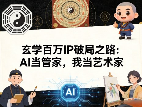玄学百万IP破局之路：AI当管家，我当艺术家-瀚洪创业网