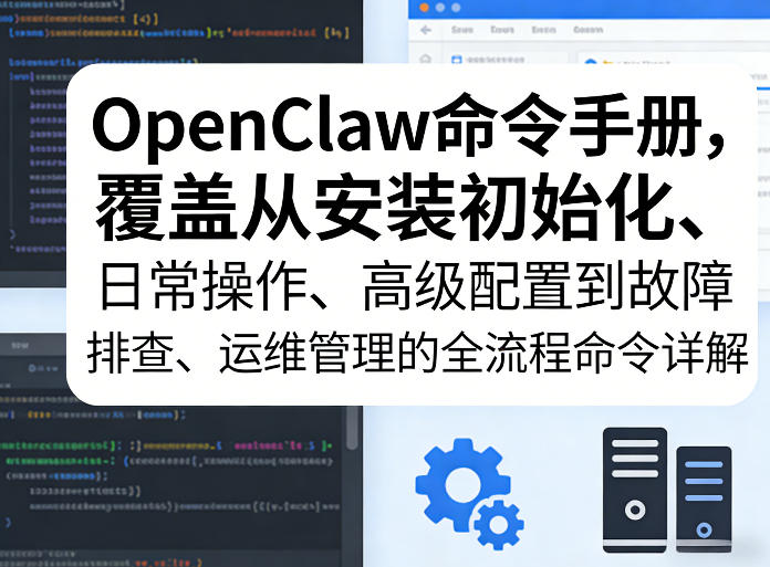 OpenClaw命令手册，覆盖从安装初始化、日常操作、高级配置到故障排查、运维管理的全流程命令详解-瀚洪创业网