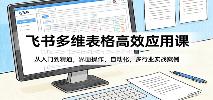 飞书多维表格高效应用课：从入门到精通，界面操作，自动化，多行业实战案例-瀚洪创业网