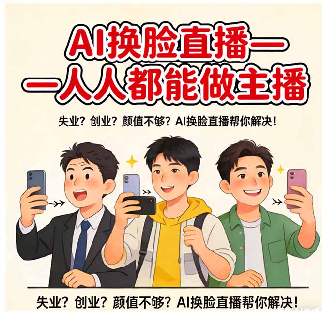 AI换脸直播，人人都能做主播-瀚洪创业网