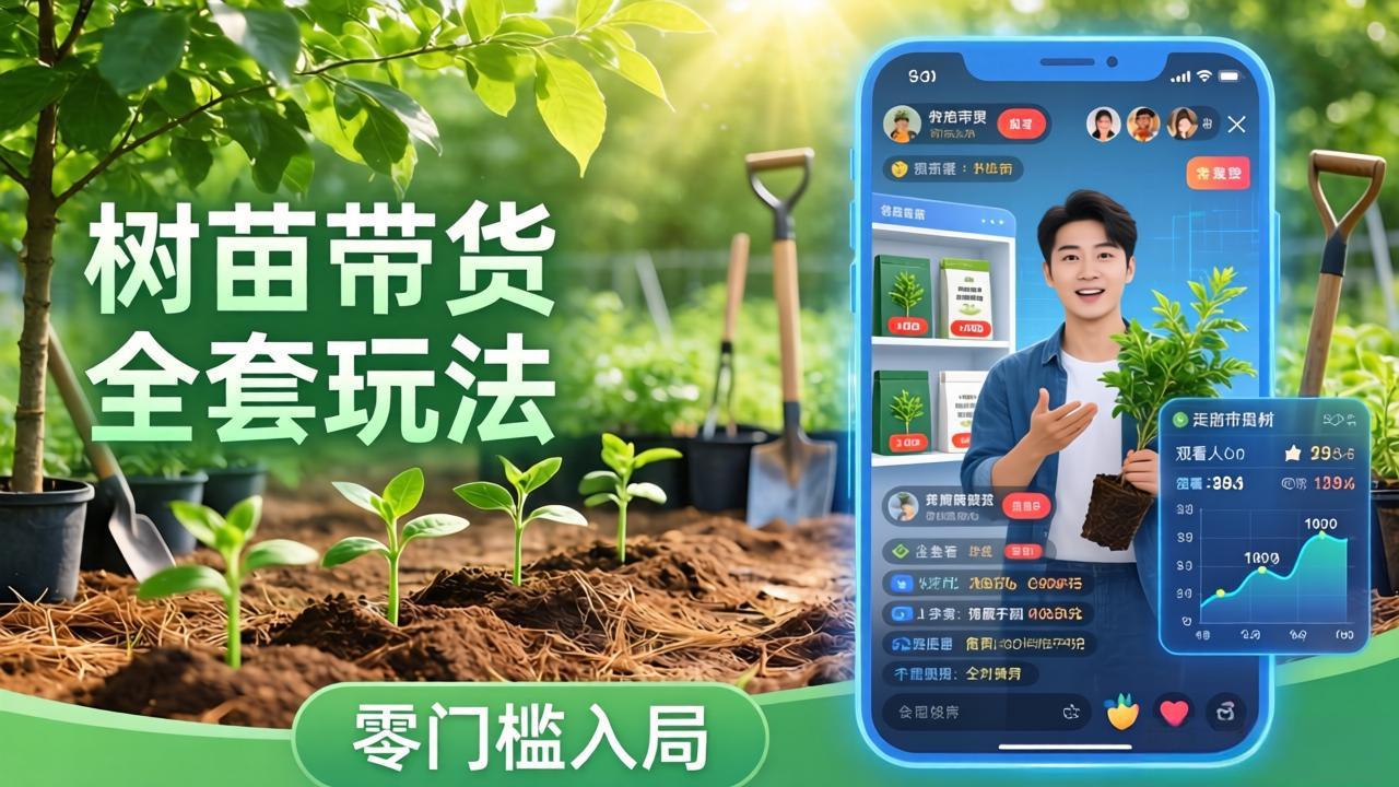 视频号AI树苗带货全套玩法：零门槛入局，掌握豆包、千问等AI工具制作树苗视频的全套流程-瀚洪创业网