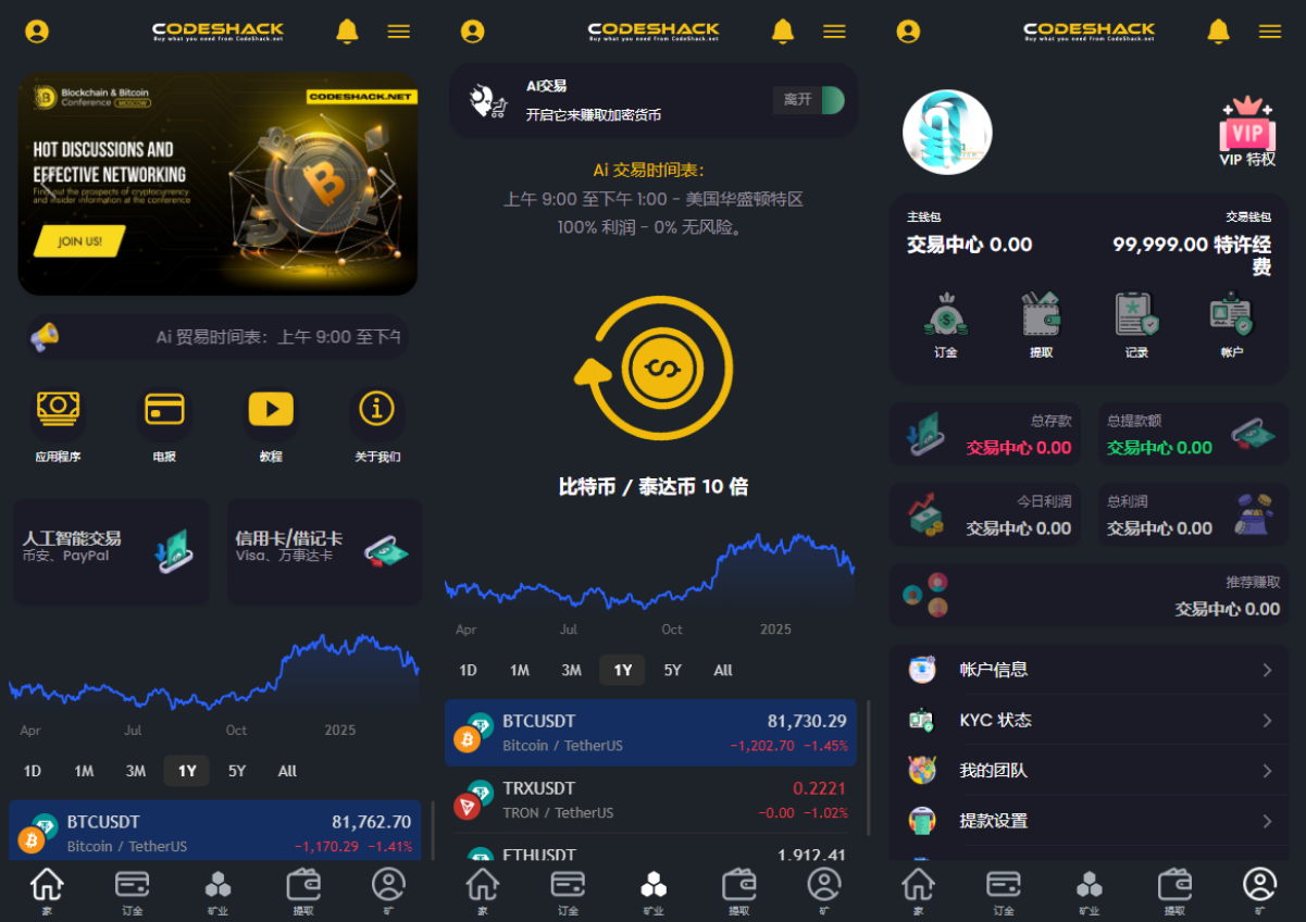 AI量化投资源码 海外版区块链理财交易所源码 ai交易源码-瀚洪创业网