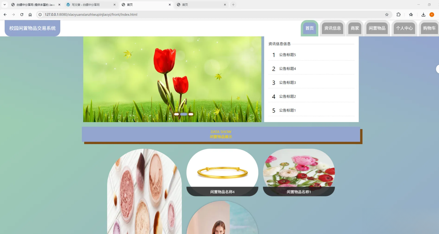 基于Spring Boot的校园闲置物品交易系统代码-瀚洪创业网