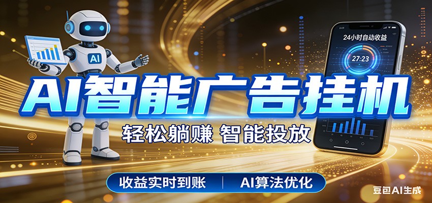 智能广告挂机新时代，利用碎片化时间实现稳定被动收益，AI帮你持续盈利-瀚洪创业网