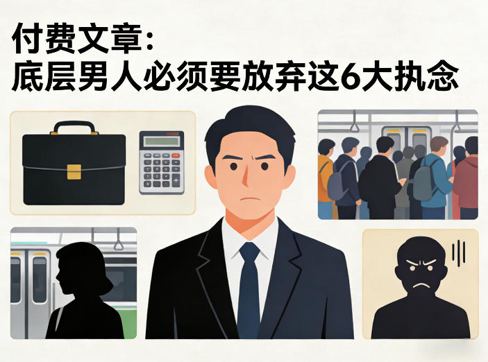 付费文章：底层男人必须要放弃这6大执念-瀚洪创业网