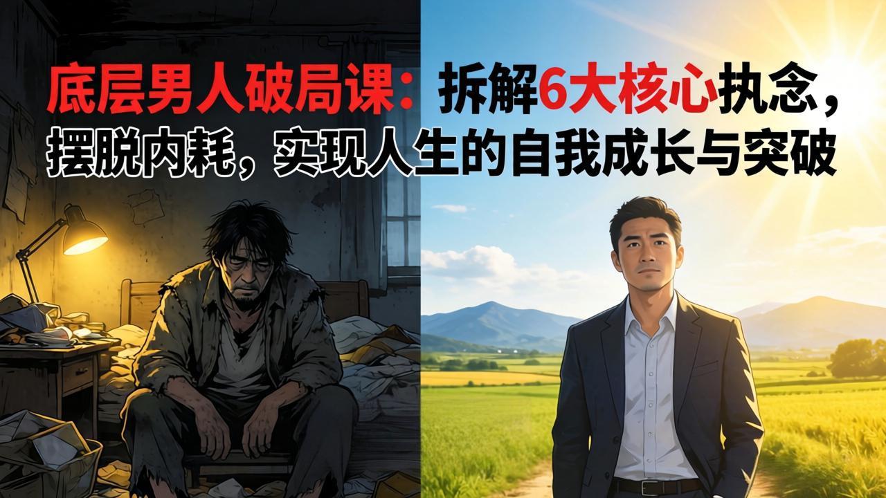 付费文章：底层男人破局课：拆解 6 大核心执念，摆脱内耗，实现人生的自我成长与突破-瀚洪创业网
