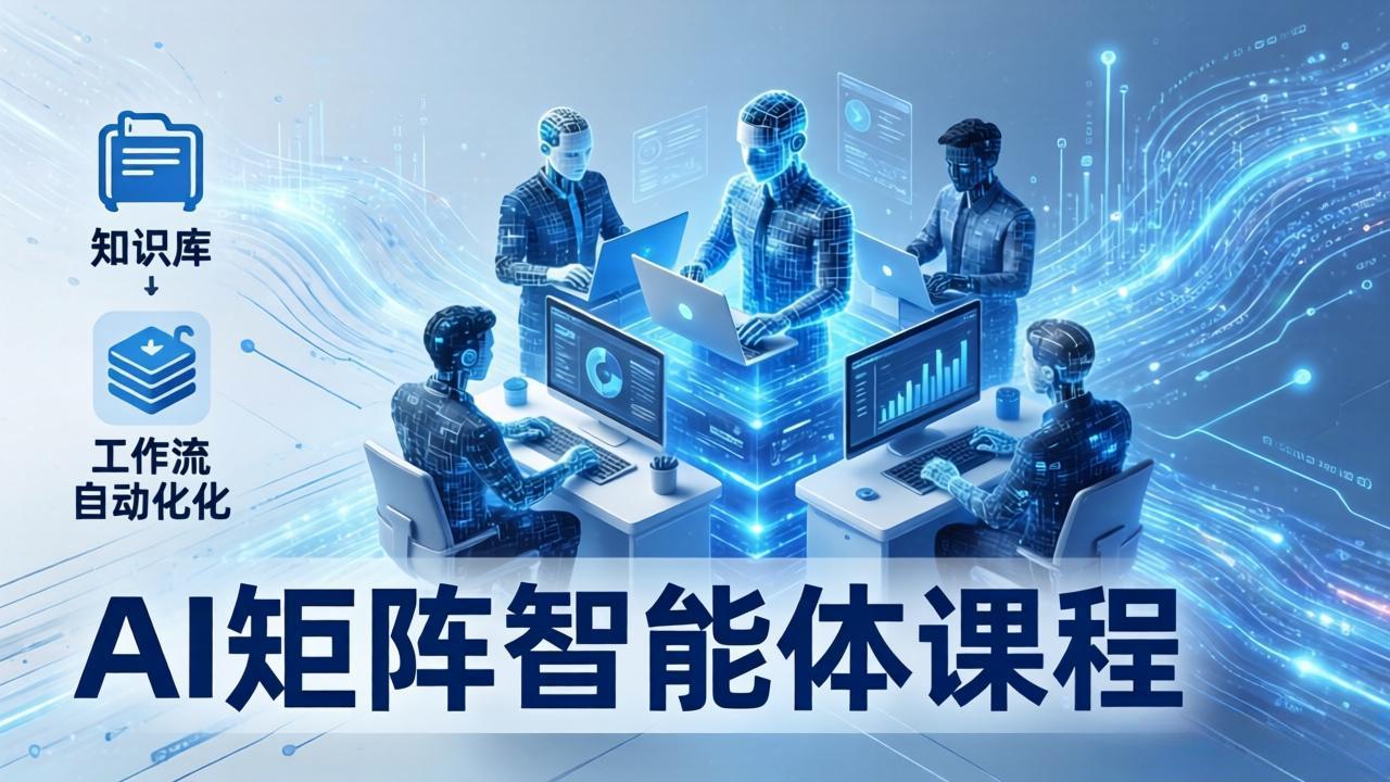AI矩阵智能体实战：100个数字员工批量生产内容，文本知识库+工作流自动化全搞定-瀚洪创业网