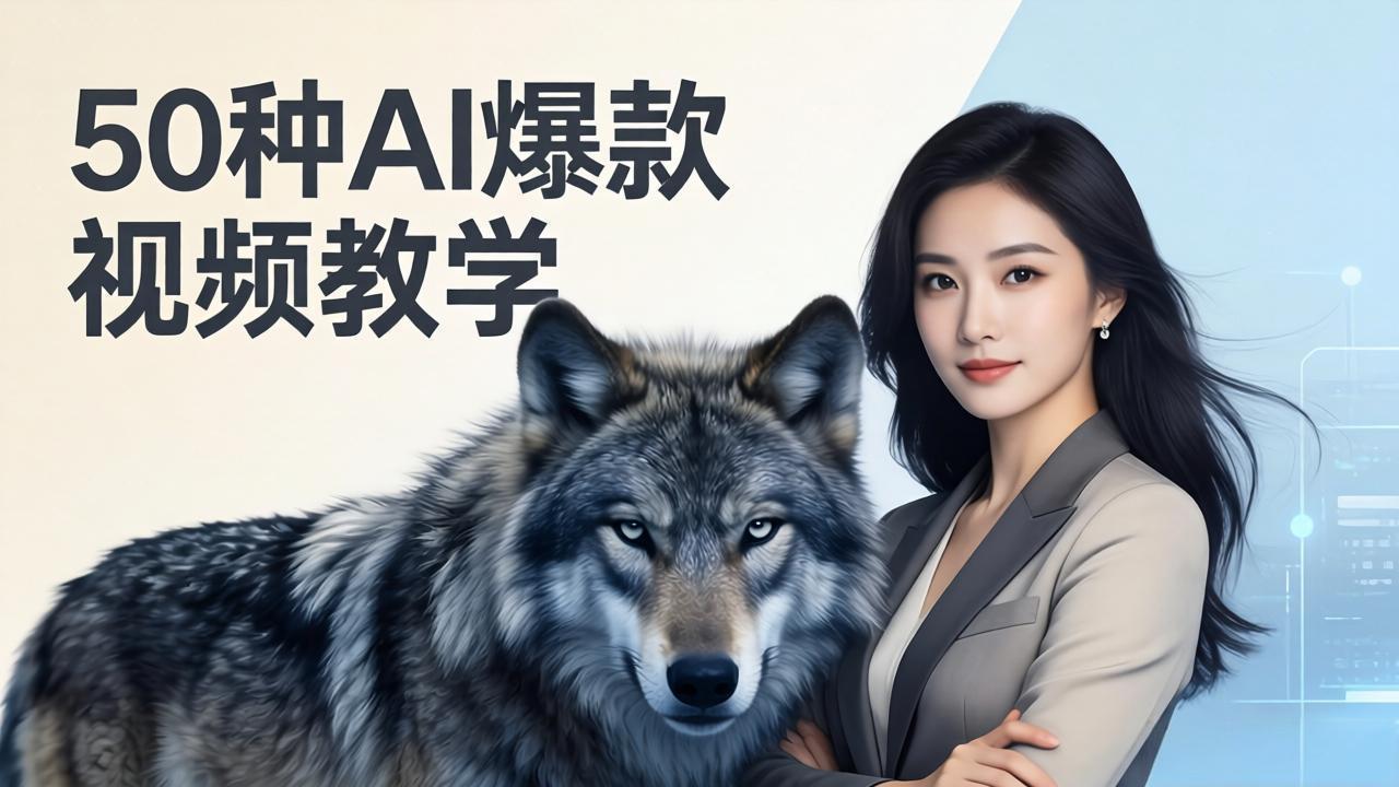 50种AI爆款视频教学：影视级古诗词+治愈萌宠+山海经蛟龙，高阶宝典商业落地-瀚洪创业网