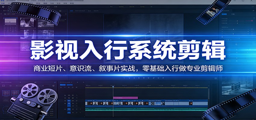 影视系统剪辑，商业短片、意识流、叙事片实战，零基础入行做专业剪辑师-瀚洪创业网