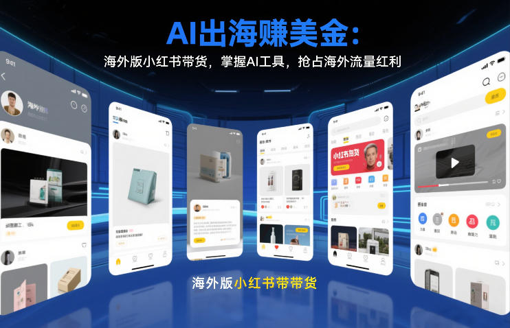 AI出海賺美金：海外版小红书带货，掌握AI工具，抢占海外流量红利(更新2026)-瀚洪创业网