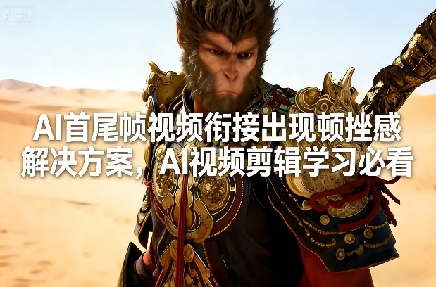 AI首尾帧视频衔接出现顿挫感解决方案，AI视频剪辑学习必看-瀚洪创业网