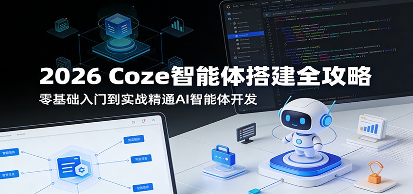 2026 Coze智能体搭建全攻略：零基础入门到实战精通AI智能体开发-瀚洪创业网