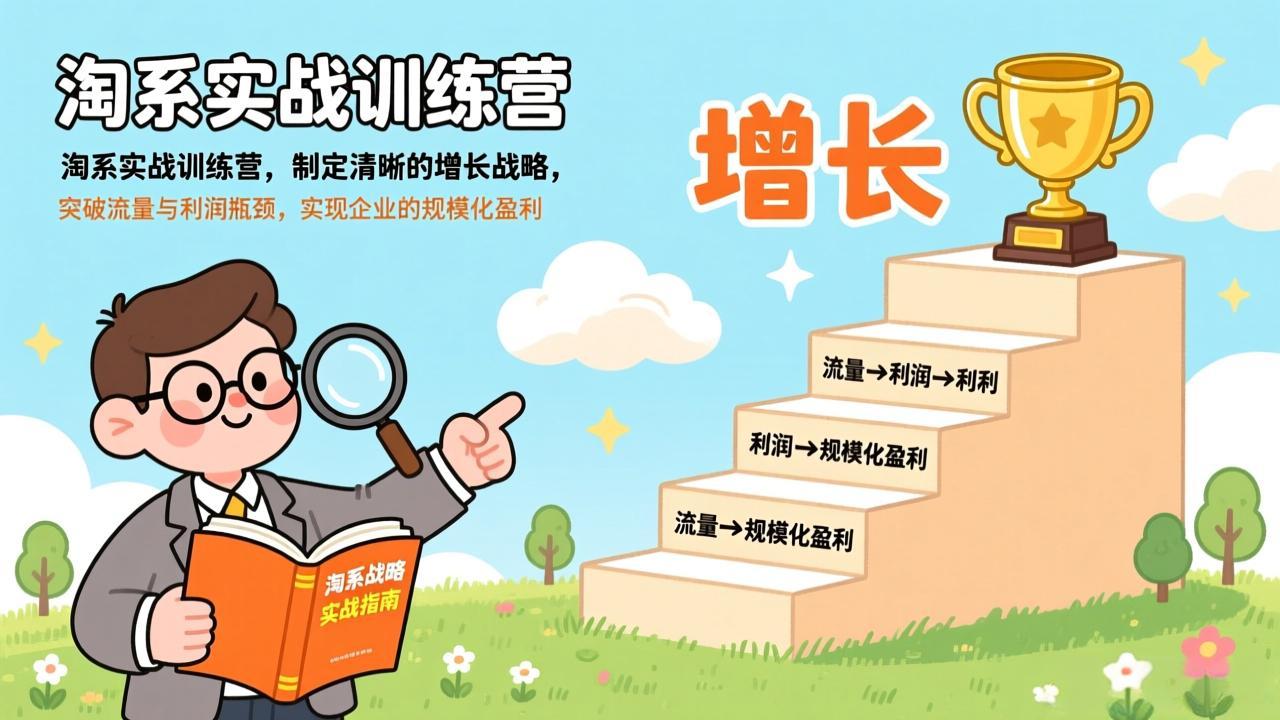 淘系实战训练营，制定清晰的增长战略，突破流量与利润瓶颈，实现企业的规模化盈利-瀚洪创业网