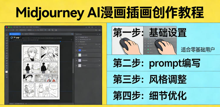 利用Midjourney AI人工智能轻松创作漫画插画教程，零基础创作完整漫画插画-瀚洪创业网