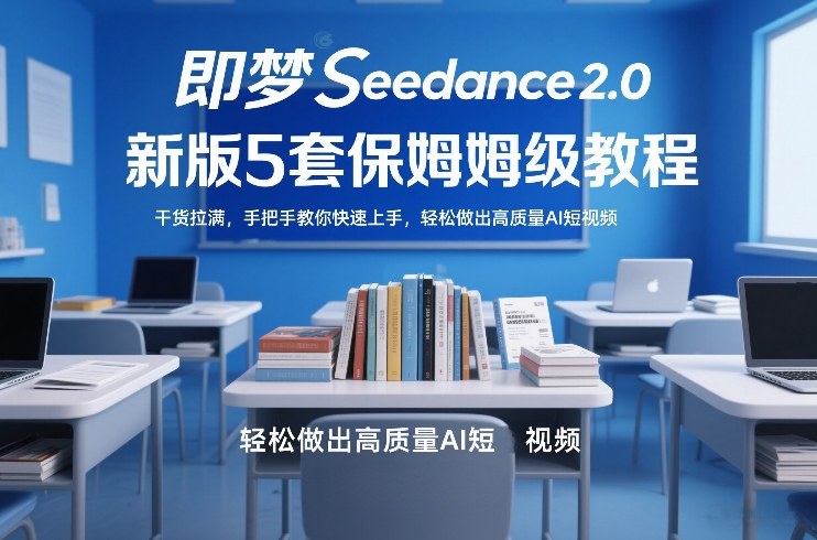 即梦Seedance2.0新版5套保姆级教程，干货拉满，手把手教你快速上手，轻松做出高质量AI短视频-瀚洪创业网