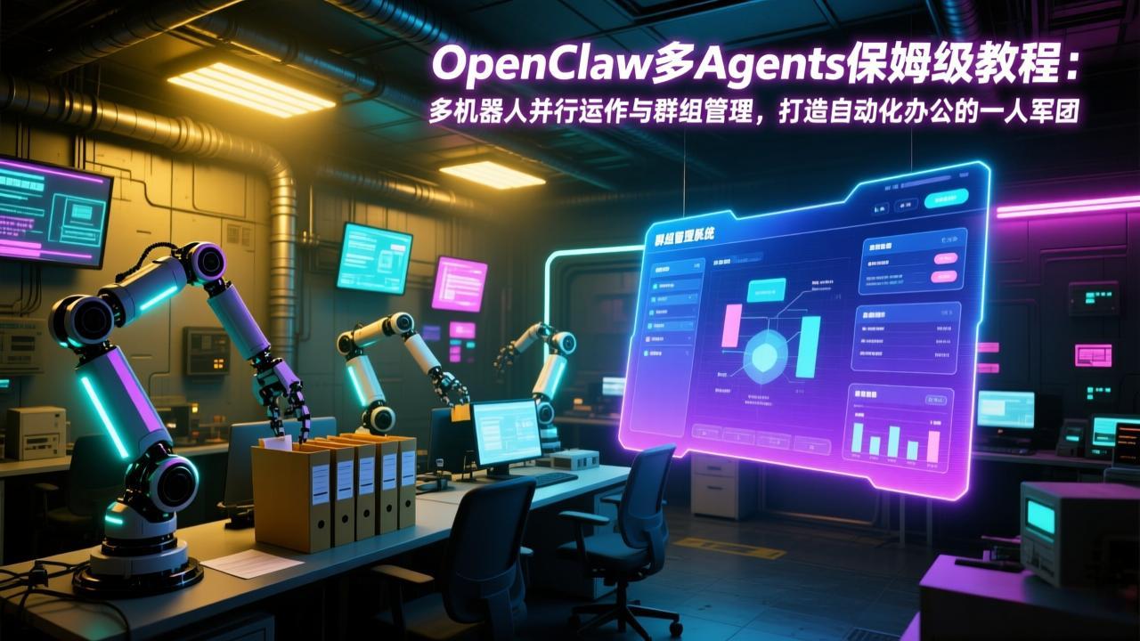 OpenClaw多Agents保姆级教程：多机器人并行运作与群组管理，打造自动化办公的一人军团-瀚洪创业网