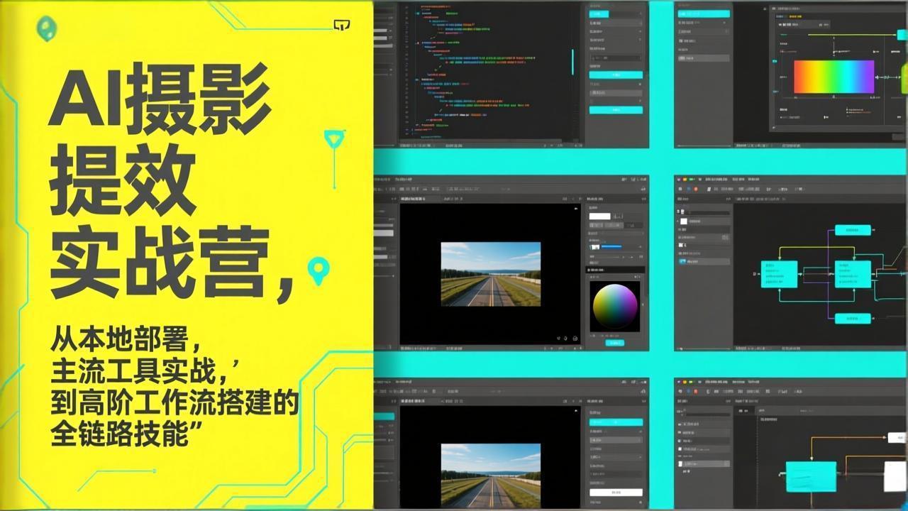 AI+摄影提效实战营，从本地部署，主流工具实战，到高阶工作流搭建的全链路技能-瀚洪创业网