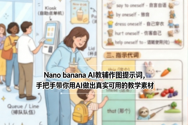 Nano banana AI教辅作图提示词，手把手带你用AI做出真实可用的教学素材-瀚洪创业网